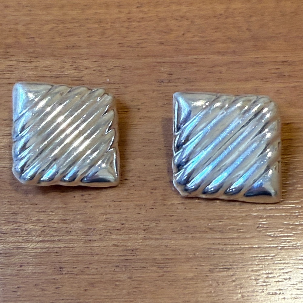 Sterling square earrings